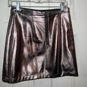 Abercrombie and Fitch pink metallic mini skirt